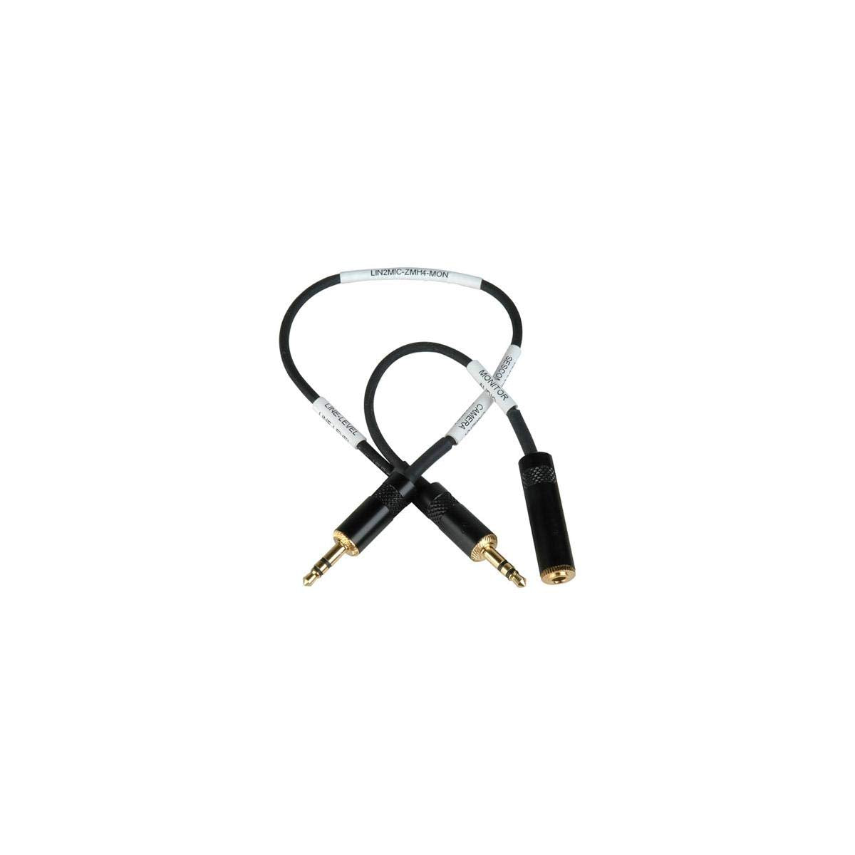 Sescom Ln2Mic Zmh4 Mon 3.5Mm Line To Mic 25Db Attenuation Cable For Zoom H4N With Headphone Monitoring Jack