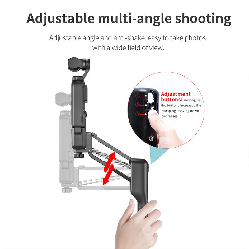 Coyktonty Handheld Stabilizer Storage Protective Case/Mini Z Axis Anti Shake Handle Grip Holder For Dji Pocket 3 Foldable Adapte