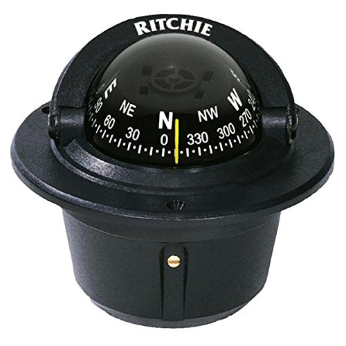 Ritchie F 50 Explorer Compass   Flush Mount   Black