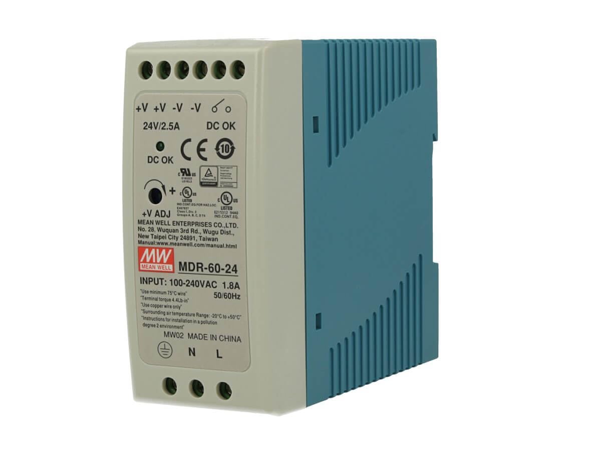 Mean Well Mdr 60 24 Din Rail Power Supply 24V 2.5 Amp 60W