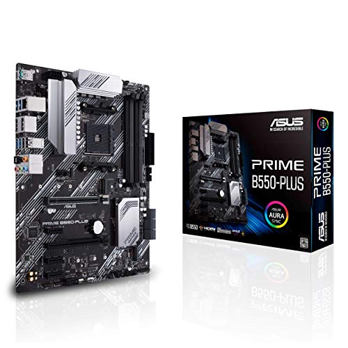 Asus Prime B550 Plus Amd Am4 Zen 3 Ryzen 5000 & 3Rd Gen Ryzen Atx Motherboard (Pcie 4.0, Ecc Memory, 1Gb Lan, Hdmi 2.1, Displayp
