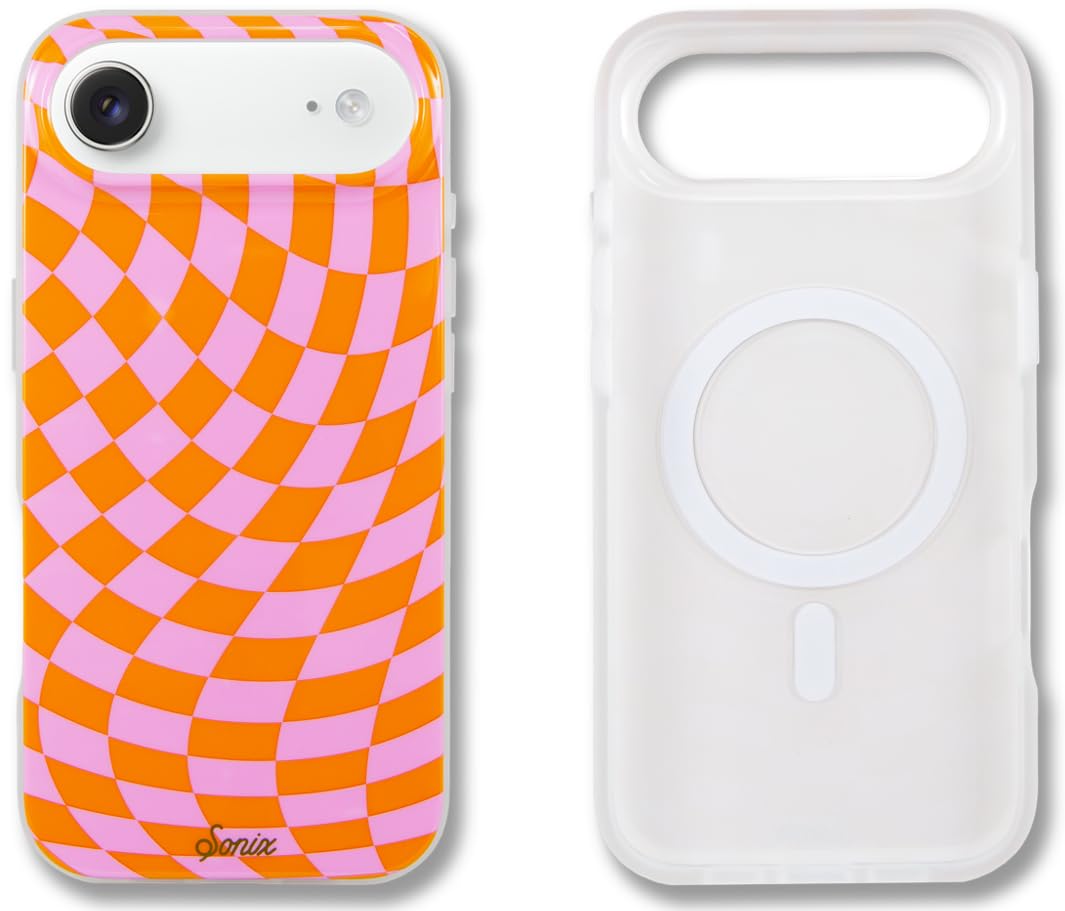 Sonix Case for iPhone 17 Air | Compatible with MagSafe | 10ft Drop Tested | Checkmate Pink