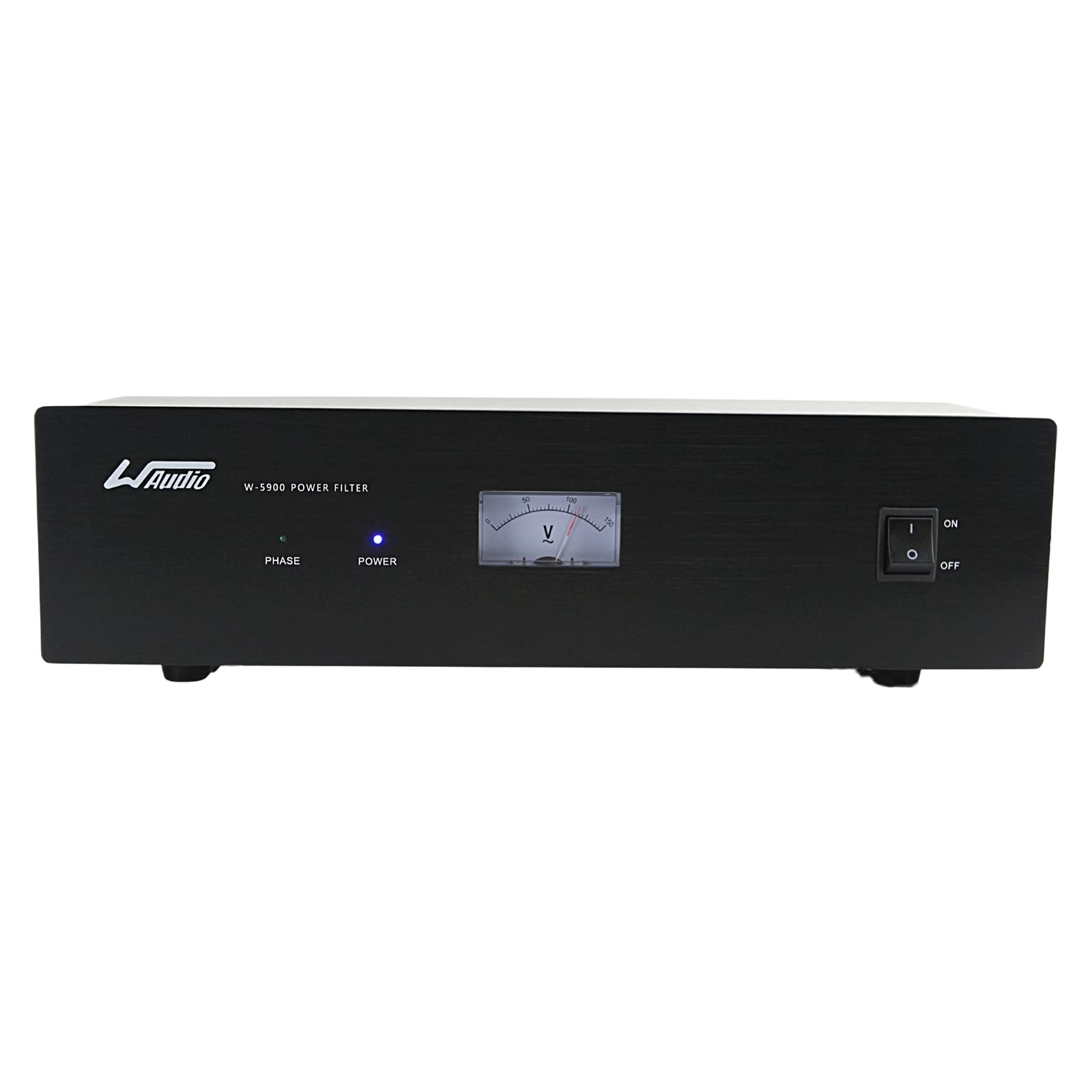 Waudio Ac Noise Power Conditioner   Mains Purifier Audio Video Noise Filter Surge Protector With Us Standard Sockets (Black)