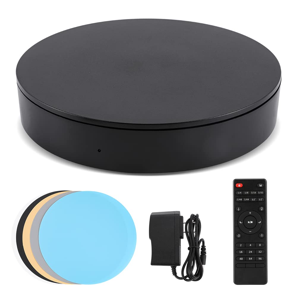 Flyrivergo Photography Turntable 13.7Inch/110Lb, Motorized Rotating Display Stand With Remote Control, 360 Degree Large Display