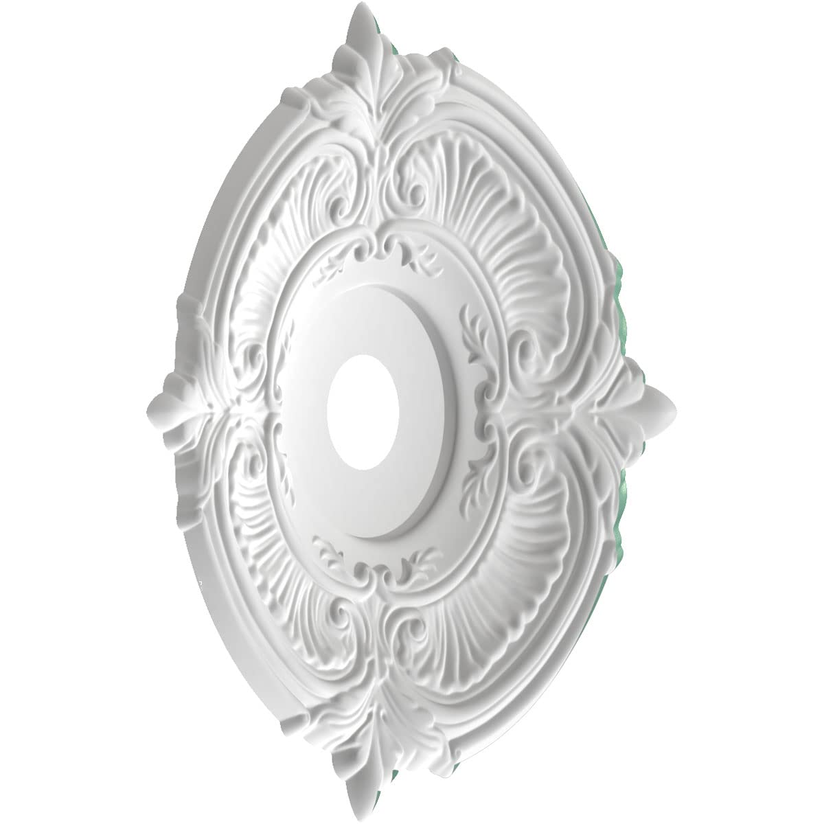 Ekena Millwork Cmp22Atfsm Attica Thermoformed Pvc Ceiling Medallion (Fits Canopies Up To 7 3/4), 22Od X 3 1/2Id X 1P, Universal