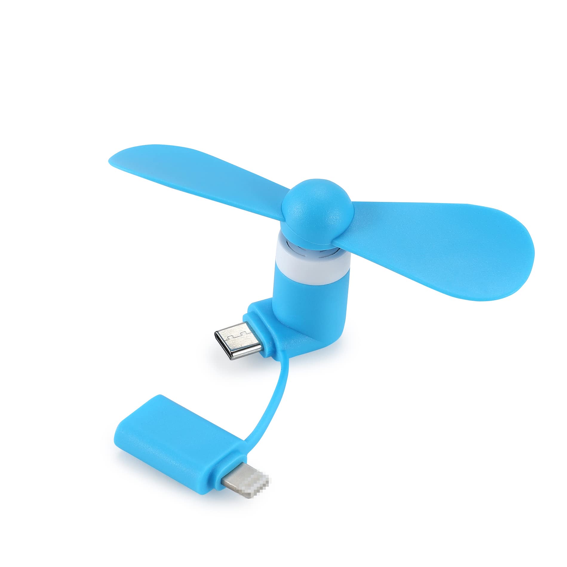 Dntesr Mini Cell Phone Fan 2 In 1 Fan Compatible For Iphone, Ipad, Android Smartphone,Tablet   Colorful And Powerful  Cell Phone