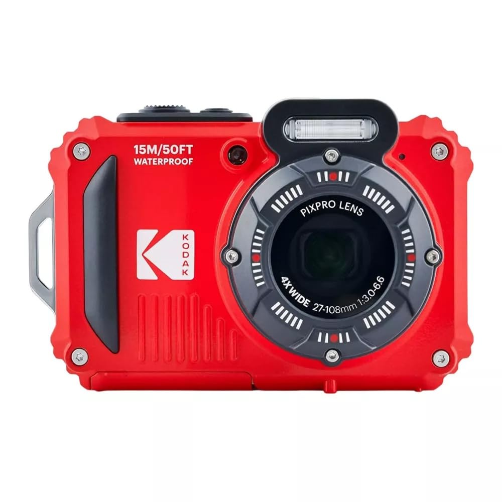 Kodak Pixpro Wpz2 Waterproof Digital Camera Bundle, Includes: Sandisk 64Gb Microsd Memory Card, Spare Battery And More (6 Items)