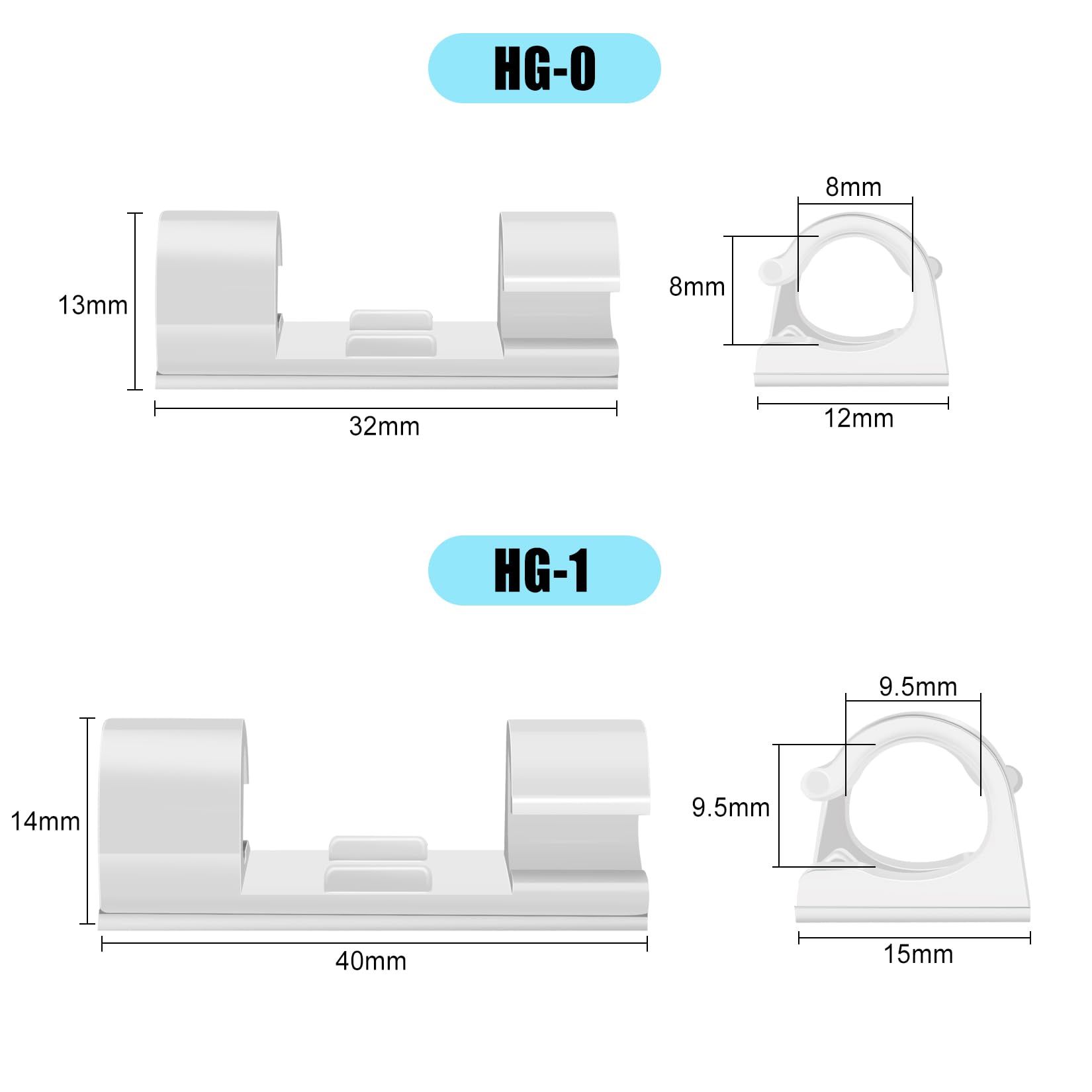 Xhf 50Pcs Medium Self Adhesive Cable Clips White,Wire Clips Cable Management Wire Organizer Cord Holder For Under Desk, Car, Wal