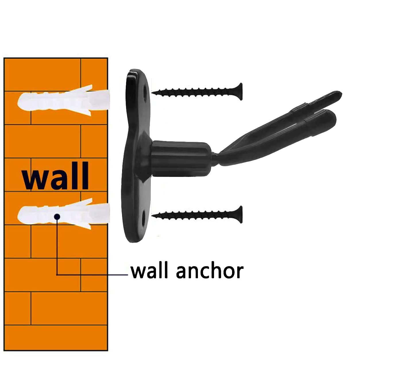 Peng Da Violin Viola Wall Mount Hanger,Violin Viola Hook,With Bow Hook,Home & Studio Wall Mount Violin Hangers