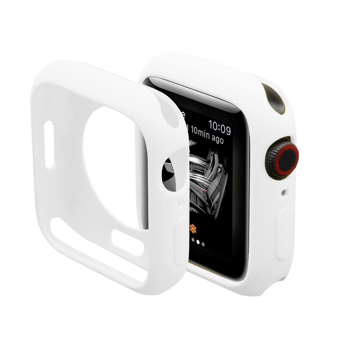 Hontao Ultra Thin Soft Tpu Shockproof Bumper Case For Iwatch Apple Watch Series 9/8/7 White 41Mm