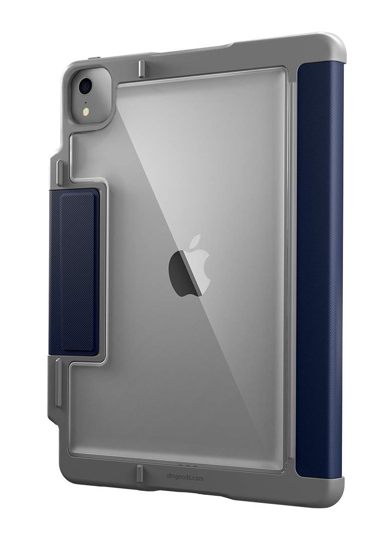 Stm Bags Dux Plus Case Folio Protective Case For Apple Ipad Air 10.9 Inch (2020)   Blue/Transparent [Apple Pencil Holder I Milit