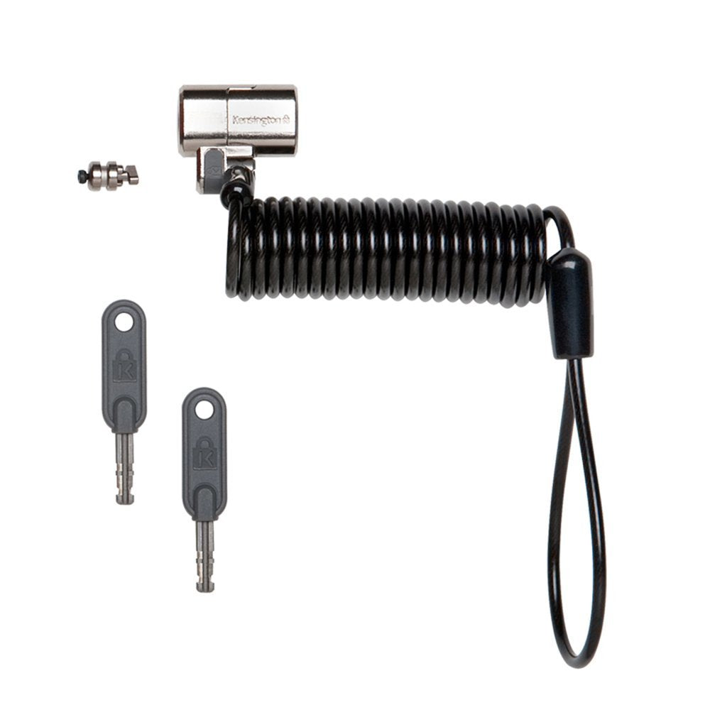 Kensington K64699Us Clicksafe Portable Keyed Laptop Computer Lock,Black, Silver