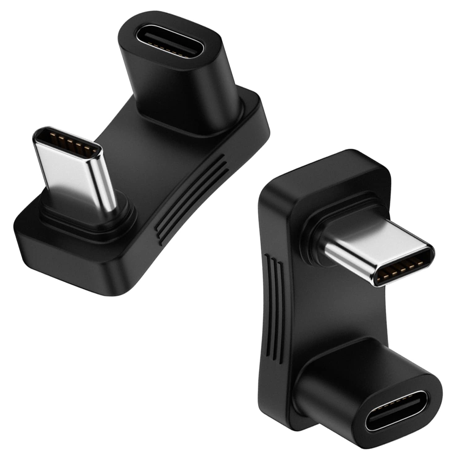 Areme 180 Degree Angle Usb C Adapter 2 Pack, 180� U Shape Male To Female 10Gbps Pd 100W Adapter Compatible With Steam Deck, Switch, Laptop, Tablet, Phone And More Type C Devices