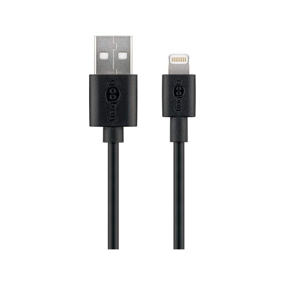 Goobay 63523 USB Charging and Sync Cable, Black, 1m Cable Length