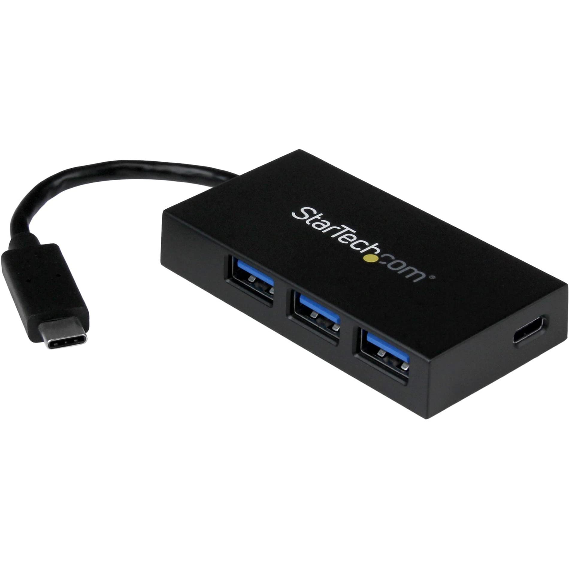 StarTech.com 4-Port USB 3.0 Hub - Powered USB 3.0 Hub - USB-C to 1x USB-C and 3X USB-A Adapter - USB 3.0 (5Gbps) - USB-C Port Ex