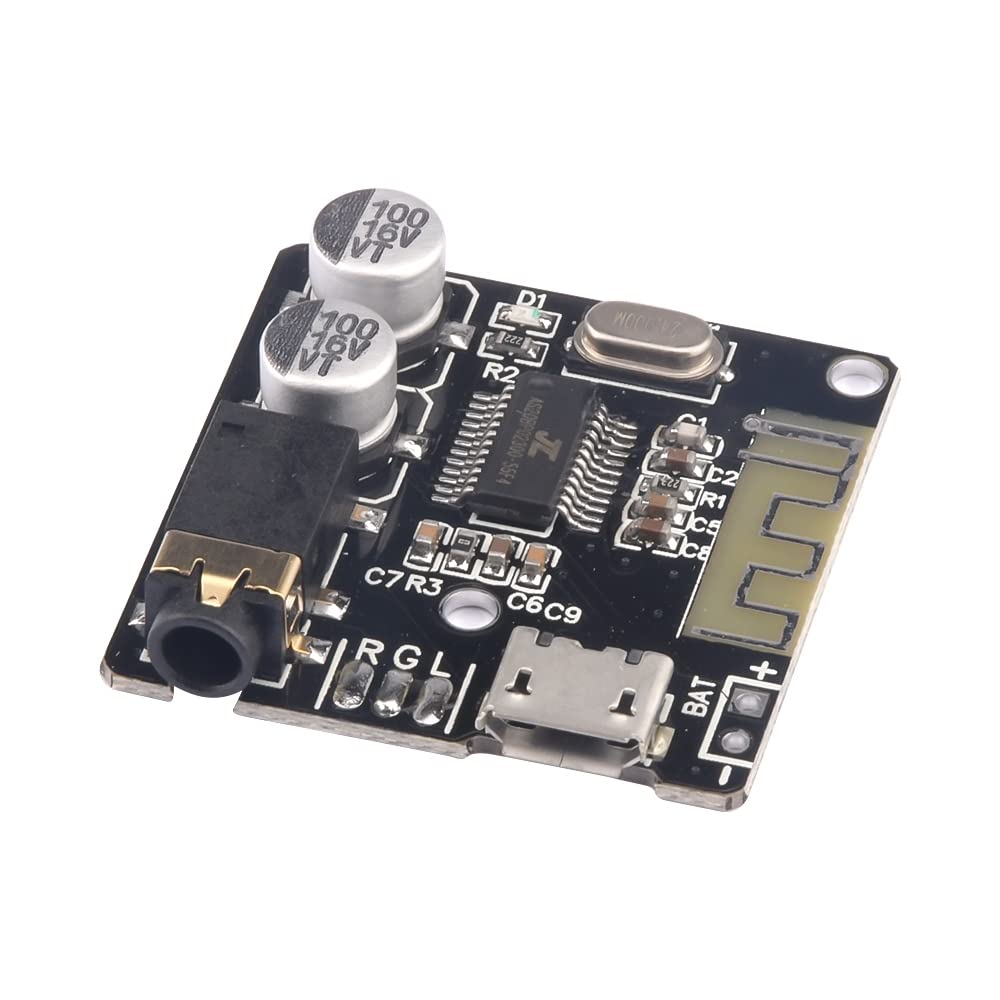 5Pcs Audio Receiver Module, Aideepen Bt 5.0 Stereo Audio Amplifier 3.7 5V Mp3 Decoder Board Car Speaker Audio Amplifier