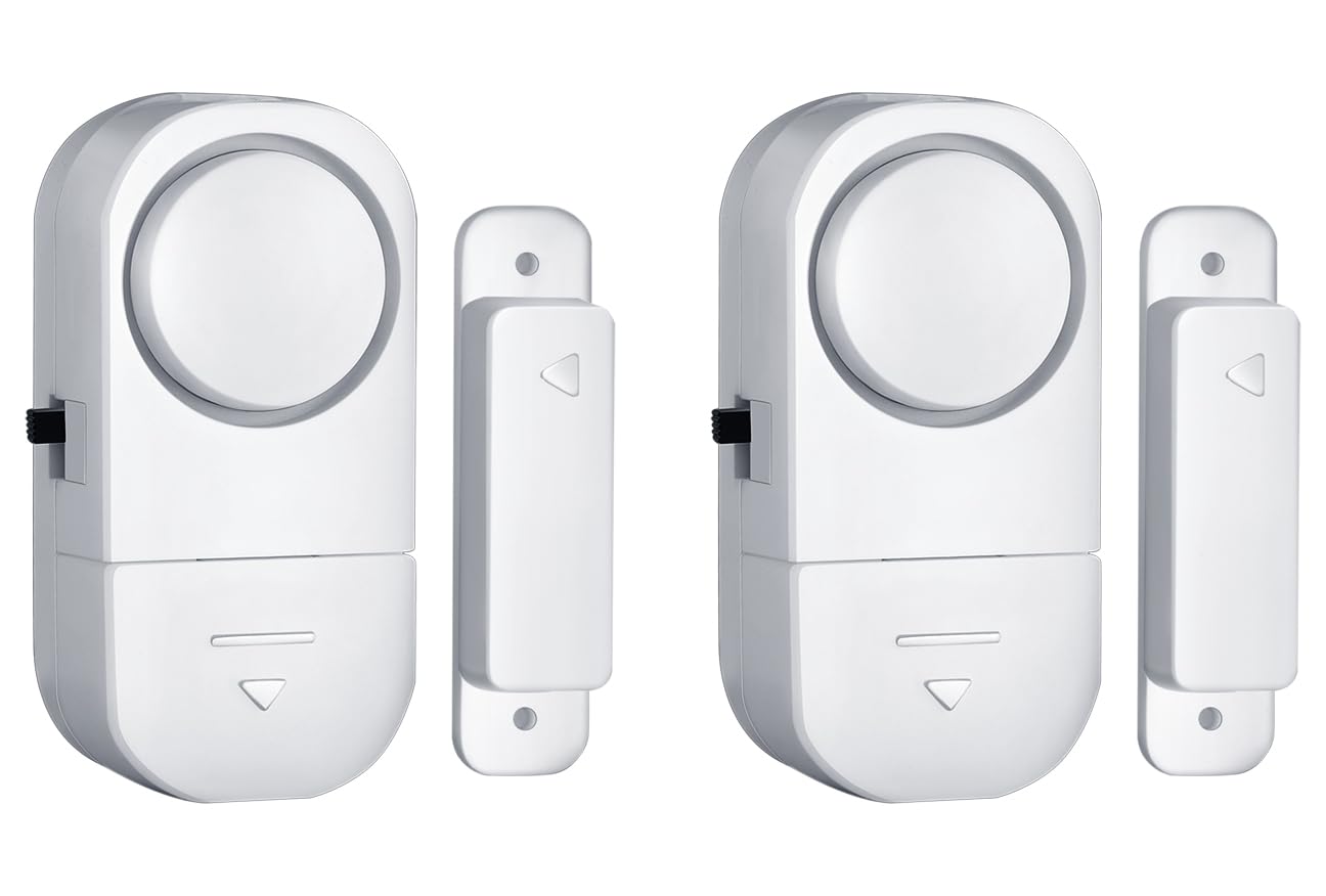 Door Window Alarm, 90Db Door Alarms For Kids Safety, Door Window Burglar Alarm Window Pool Alarms For Home Security (2 Pack)