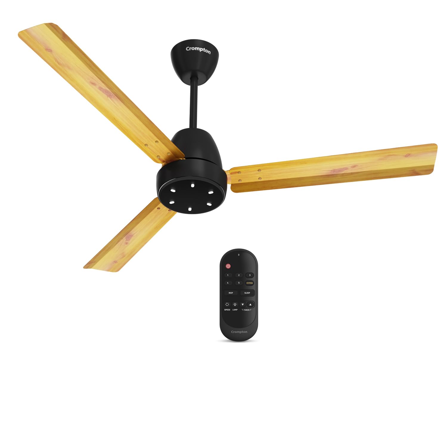 Crompton Energion Niteo 1200 Mm Bldc Ceiling Fan | Warm Ambient Led Indicators | Remote Control | Bee 5 Star Energy Rating | Sup