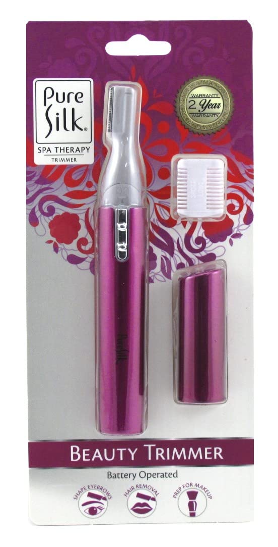 Pure Silk Portable Battery Powered Electric Beauty Trimmer For Hair Removal And Skin Exfoliating
