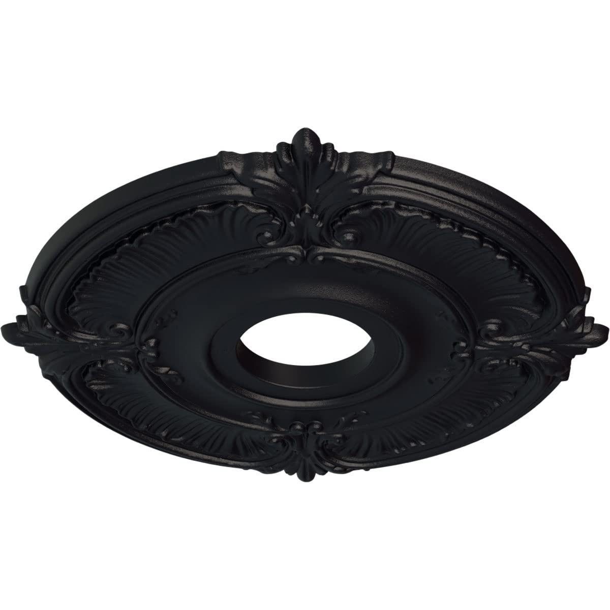 Ekena Millwork Cm18Atsgs Attica Ceiling Medallion, 18''Od X 4''Id X 5/8''P (Fits Canopies Up To 5''), Hand Painted Steel Gray
