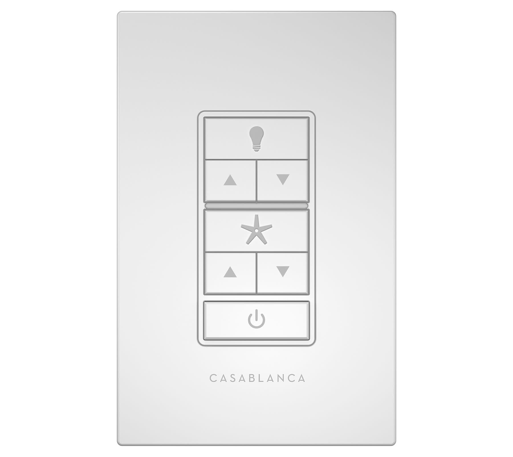 Casablanca Universal Ceiling Fan Wall Control Switch - Hunter & Casablanca Fan Light Switch, 4 Speed Control, Full Range Light D
