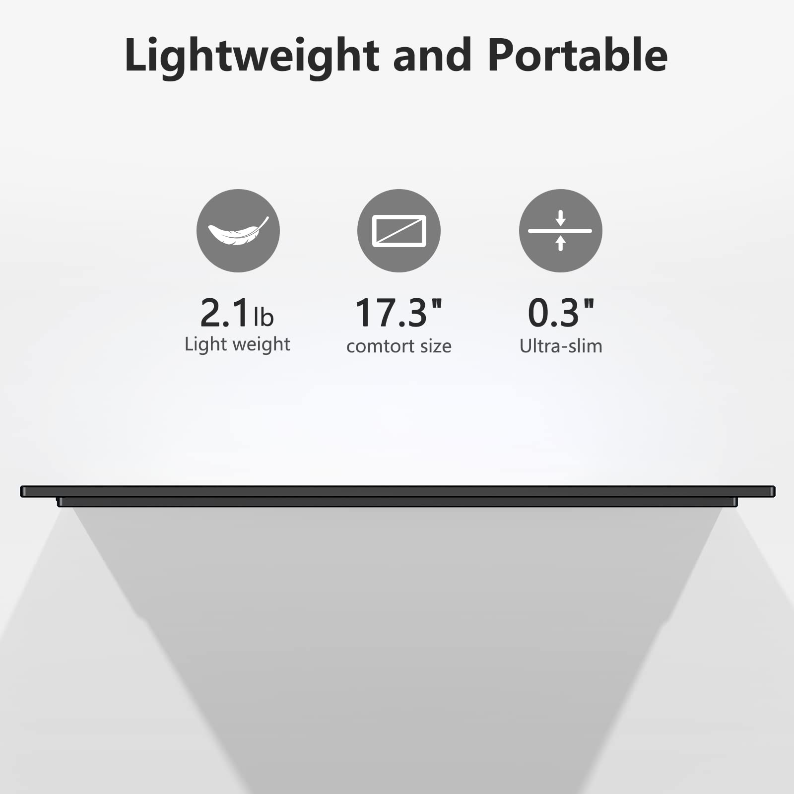 Forhelp 17.3'' Portable Monitor 1080P Fhd 144Hz Narrow Edge Laptop Monitor Usb C Hdmi Gaming Computer Ips Hdr Screen, Travel Mon