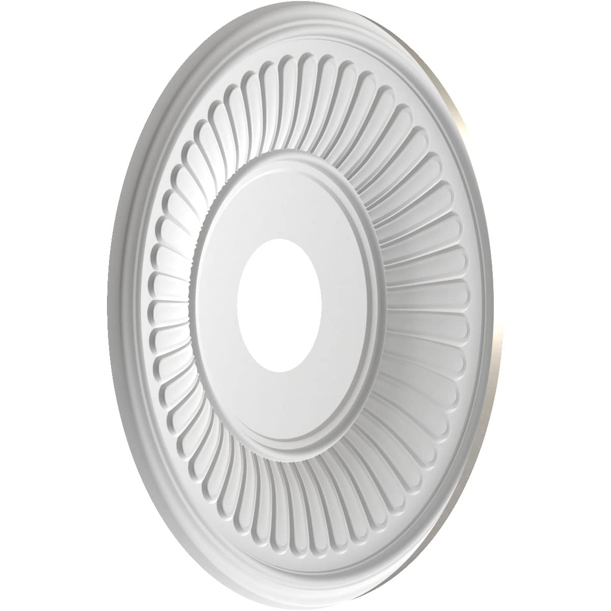 Ekena Millwork Cmp16Bebal Berkshire Thermoformed Pvc Ceiling Medallion (Fits Canopies Up To 7), 16Od X 3 1/2Id X 1P, Bright Coat
