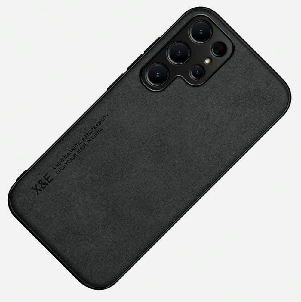 Kepuch Silklike Case For Samsung Galaxy S23 Ultra   Cover Bumper Built In Metal Plate For Samsung Galaxy S23 Ultra   Black