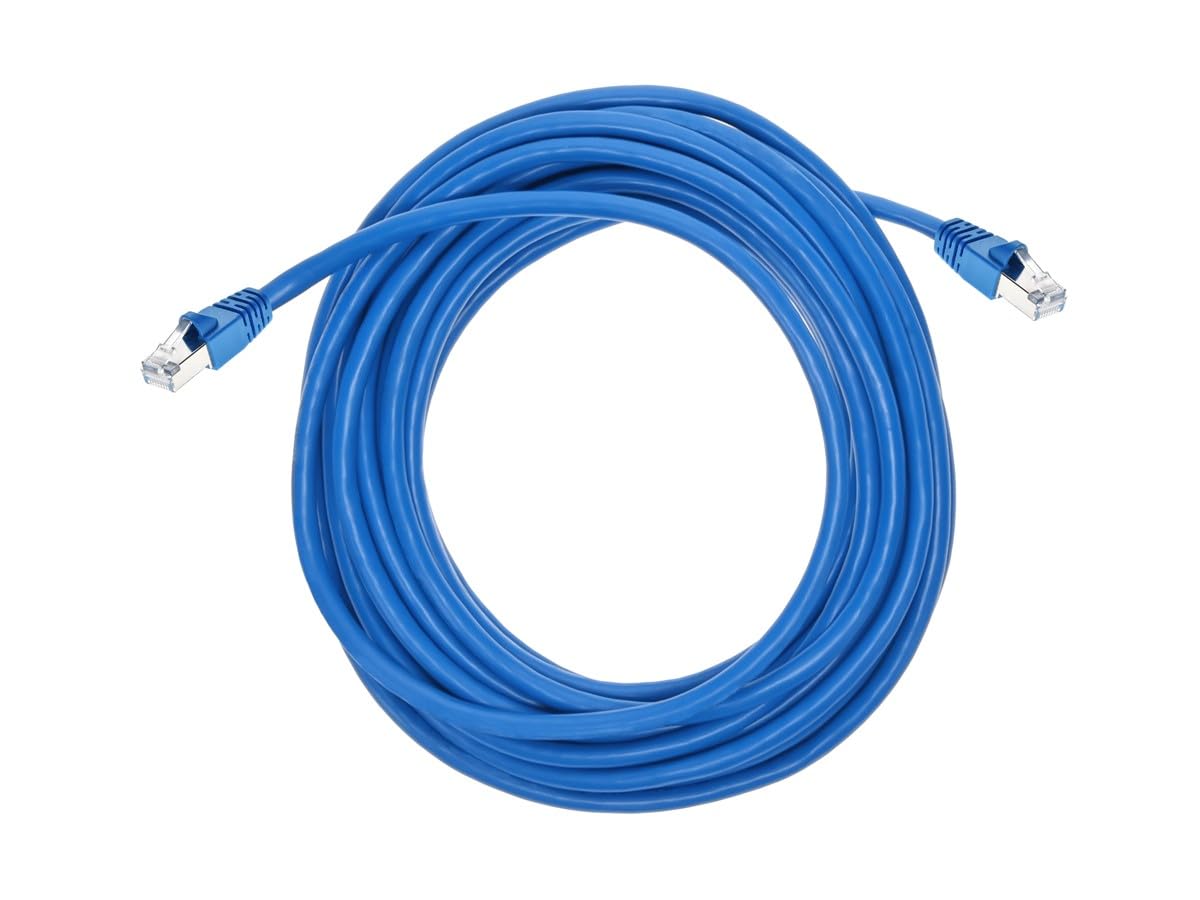 Monoprice 25Ft 24Awg Cat6A 500Mhz Stp Ethernet Bare Copper Network Cable   Blue
