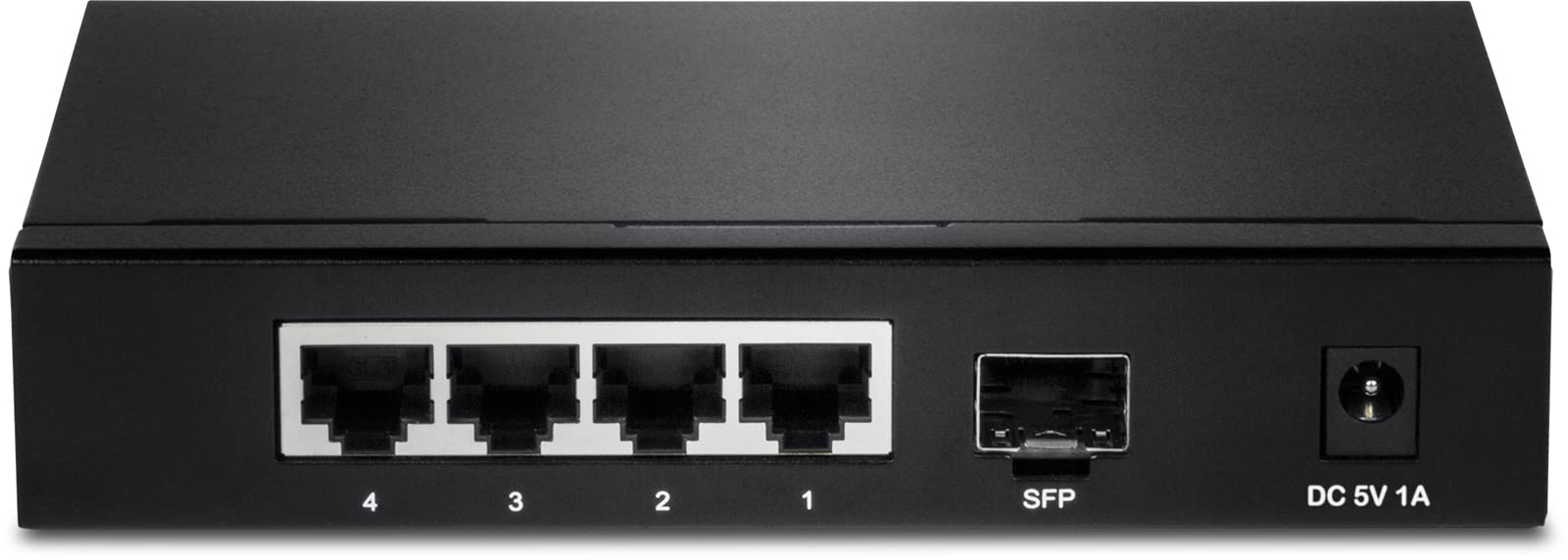 Trendnet 5 Port Gigabit Compact Metal Desktop Switch With Sfp Slot, Teg S51Sfp , Fanless Design, Wall Mountable, Lifetime Protection, Black