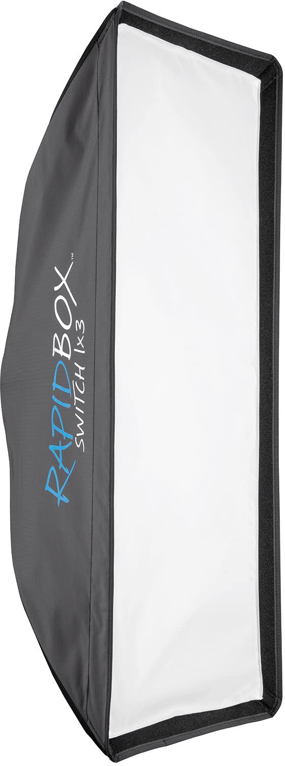 Westcott Rapid Box Switch 1x3 Portable Photography Studio and On Location Stripbank Softbox - Compatible with Multiple Photograp