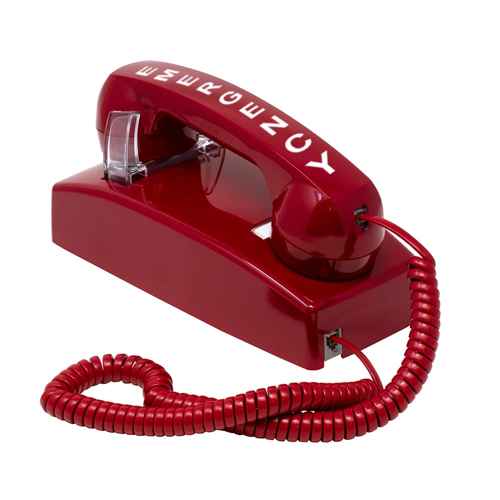 Emergency Wall Telephone Pre Programmed To Auto Dial 911   Red