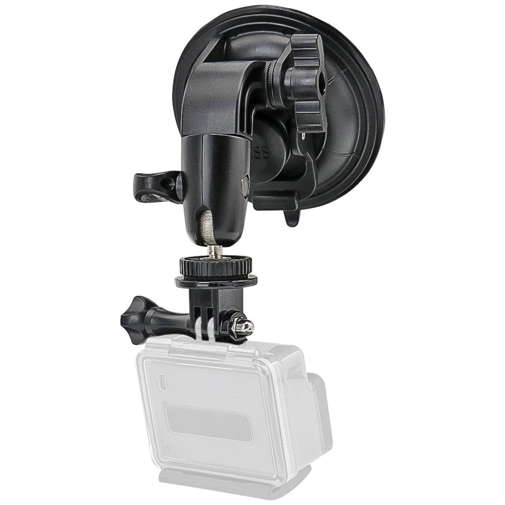 Heavy Duty Camera Car Windshield Mount With 1/4 20 Adapter For Gopro Hero Series And All Cameras