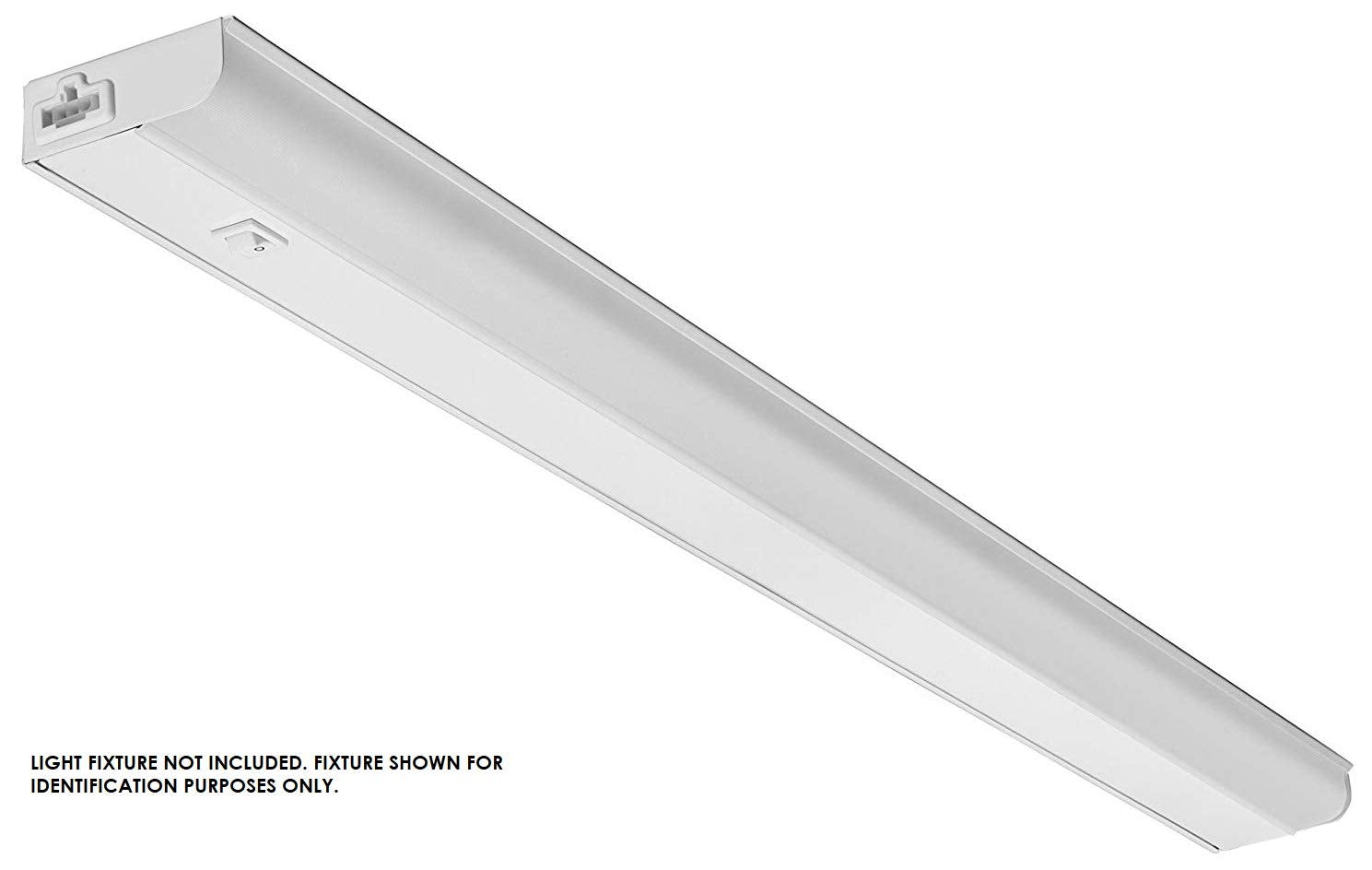 Beam Lighting Under Cabinet Light Cover Replacement | White Ribbed Acrylic Diffuser (Ucel Linkable, 48'')
