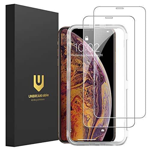 Unbreakcable Screen Protector For Iphone 11 Pro Max / Iphone Xs Max 6.5'', Double Shatterproof Tempered Glass [Easy Installation