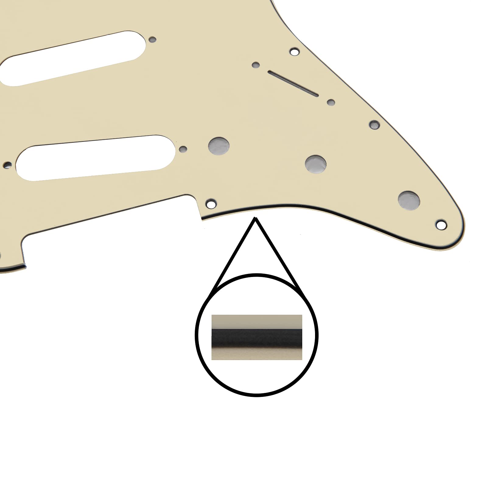Yootones Sss 11 Hole Strat Electric Guitar Pickguard Compatible With Fender Usa/Mexican Made Standard Stratocaster Squier Modern