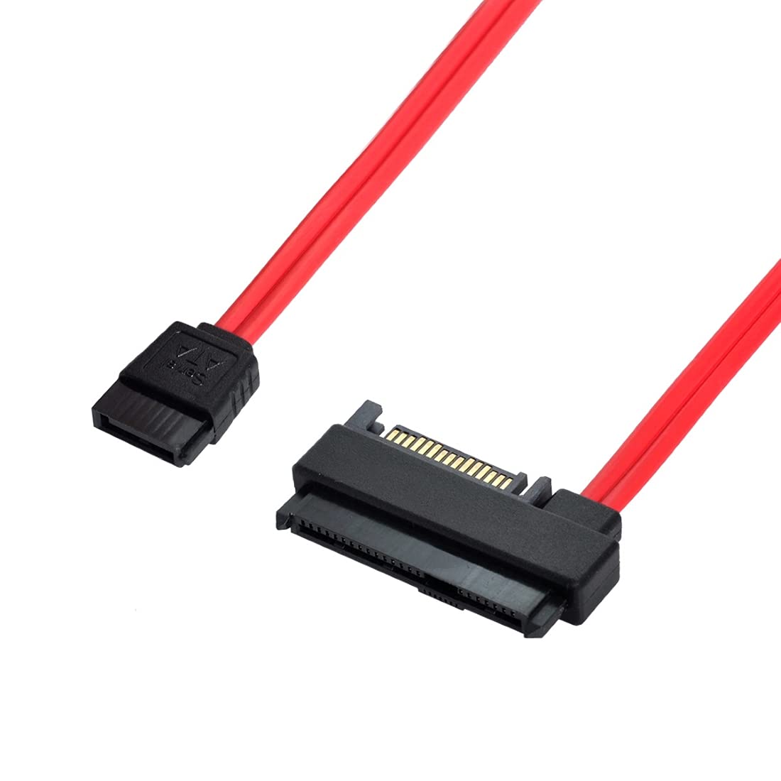 chenyang SAS to SATA Raid Cable Adapter SFF-8482 Male to 7Pin SATA Male with 15Pin Power Port Copper Red 50cm
