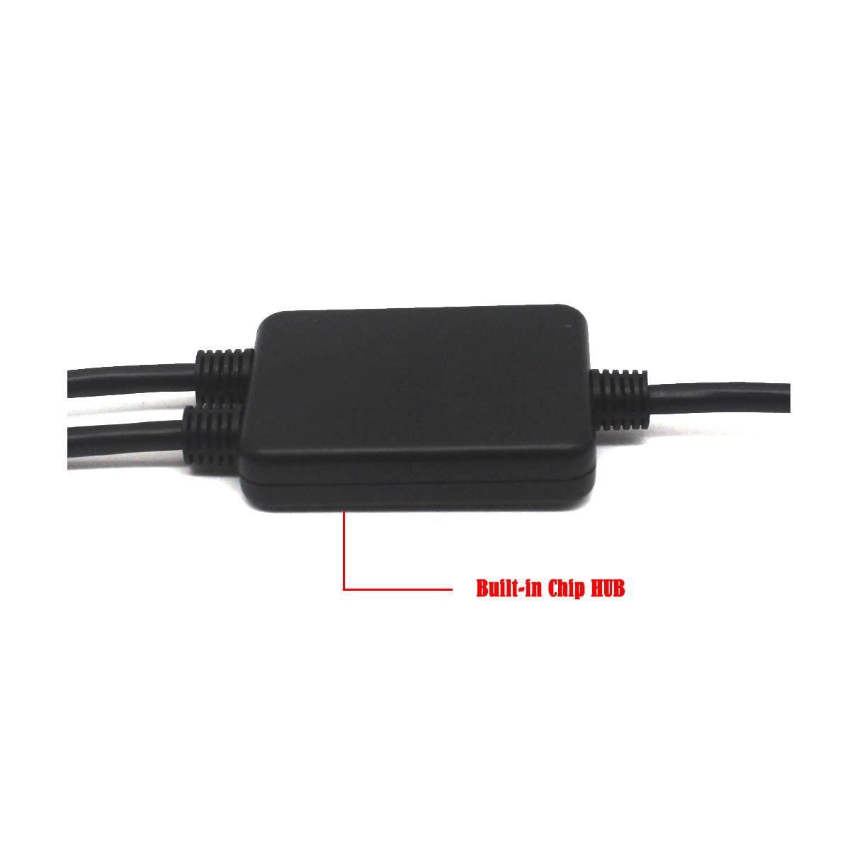 Kework Usb 2.0 Splitter, 30Cm Right Angle Usb Splitter Cable, 2 Ports Usb Hub 1 Male To 2 Female Extension Splitter Y Type Cable