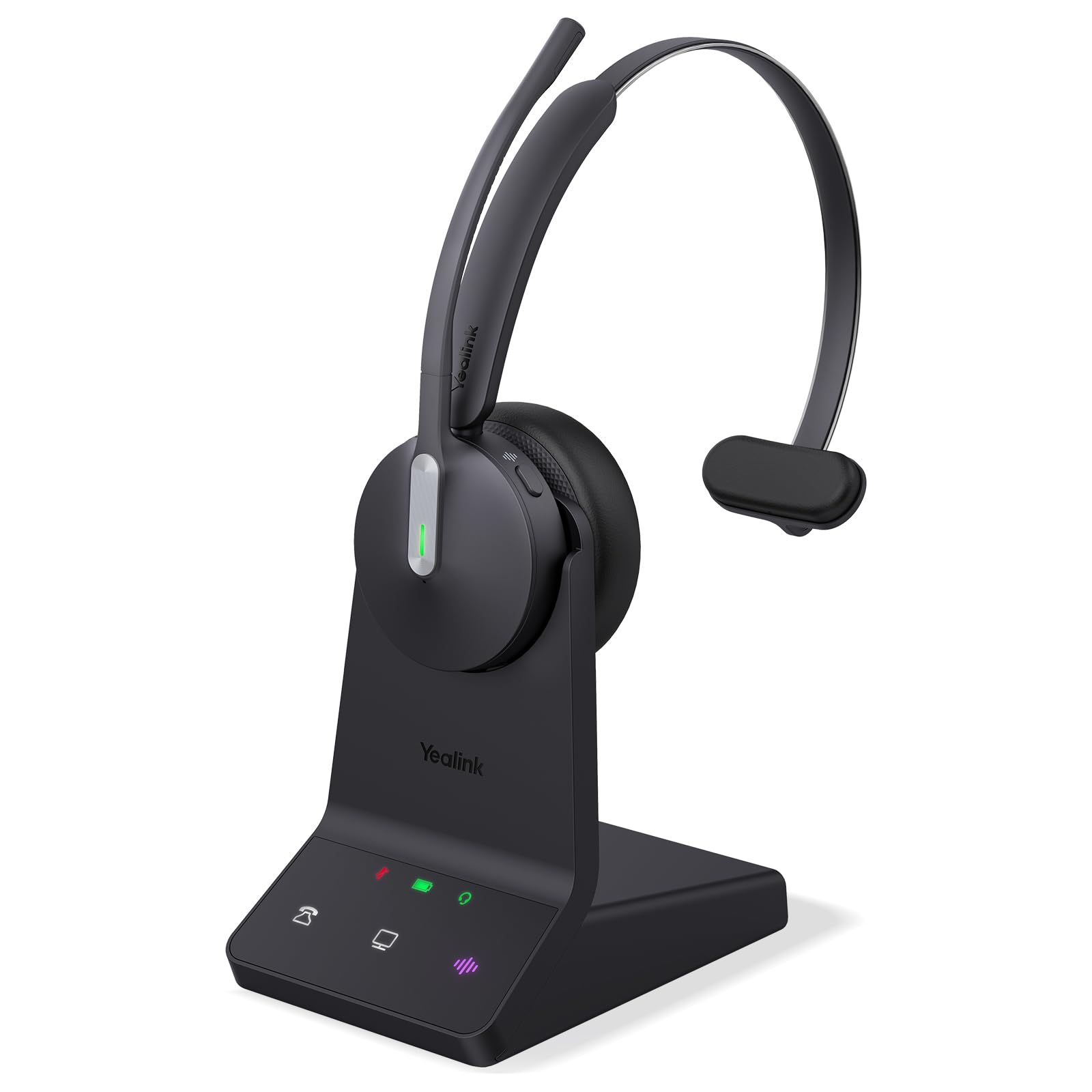Yealink WH64 Wireless Headset, DECT and Bluetooth Dual Hybrid Headset for Zoom Certified & UC Platform, Phone Headset with 3X Mi