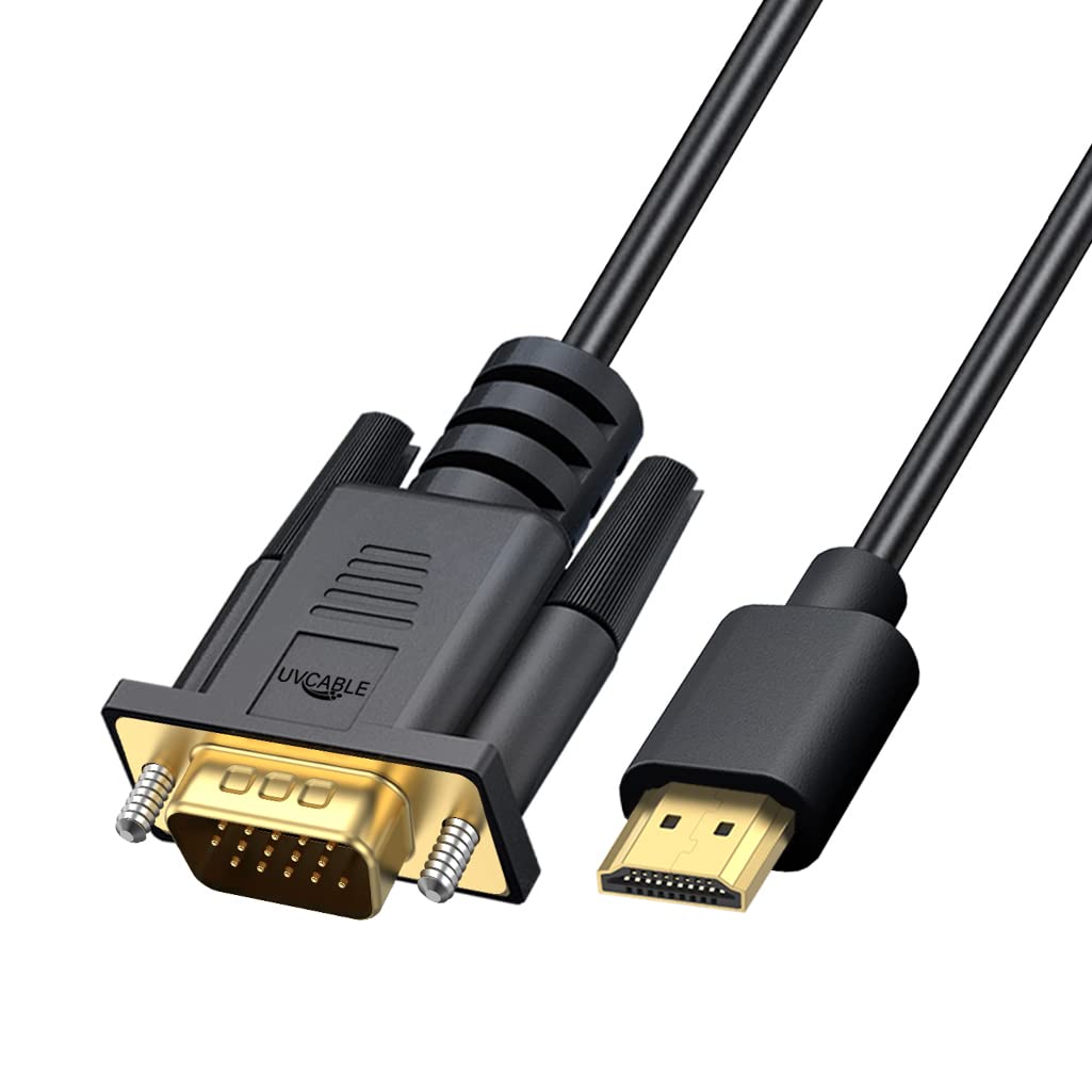Hdmi To Vga Cable Adapter, Gold Plated, 6 Feet Male To Malecord For Computer, Desktop, Laptop, Pc, Monitor, Projector, Hdtv, And