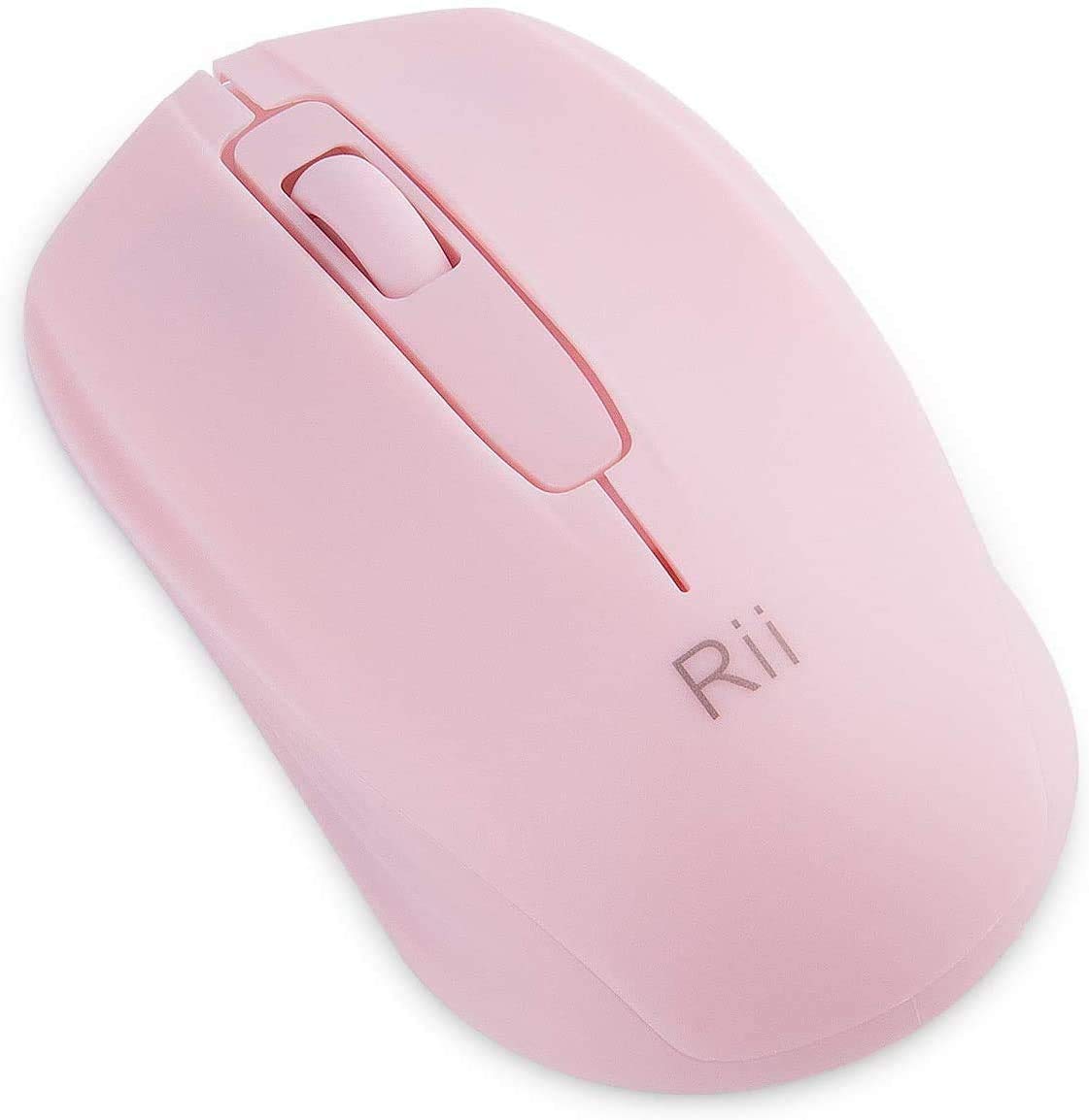 Rii Wireless Mouse,2.4G Portable Computer Mice For Pc, Laptop, Windows,Office Included Wireless Usb Dongle (Black+Pink)