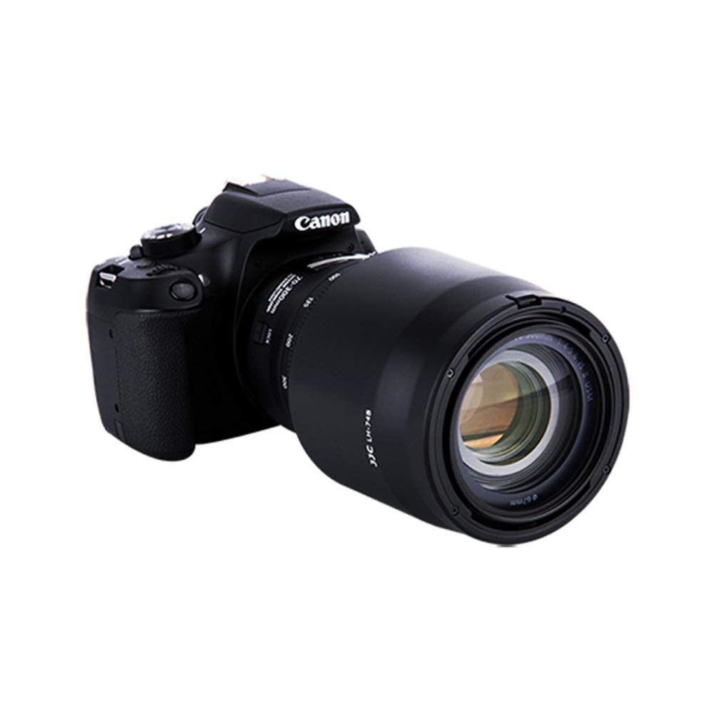 Jjc Reversible Lens Hood Shade For Canon Ef 70-300Mm F/4-5.6 Is Ii Usm Replaces Canon Lens Hood Et-74B, With Button To Lock Or R