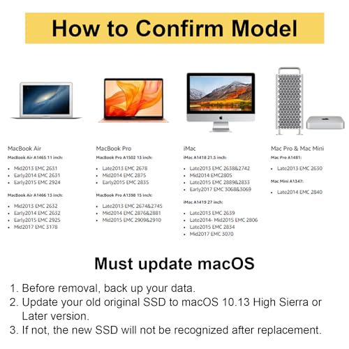 Dogfish 512Gb Mac Ssd Nvme Pcie Gen3X4 Compatible With Apple Macbook Air (Mid 2013 2017), Macbook Pro (Retina, Late 2013   Mid 2