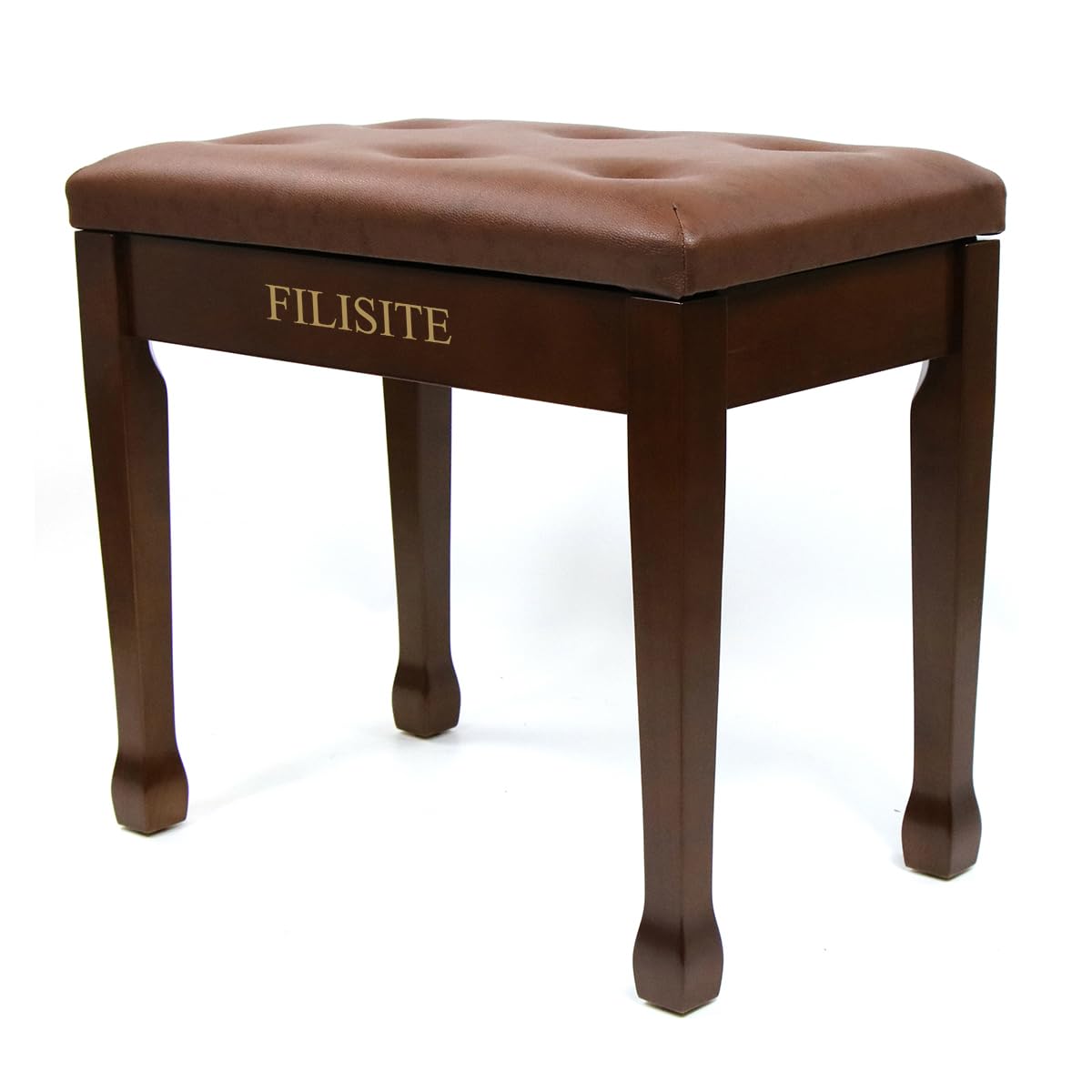 FILISITE Piano Bench with Waterproof Padded Cushion, Makeup Stools for Vanity, Bench for Living Room/Bedroom XJ580-2(Wood)