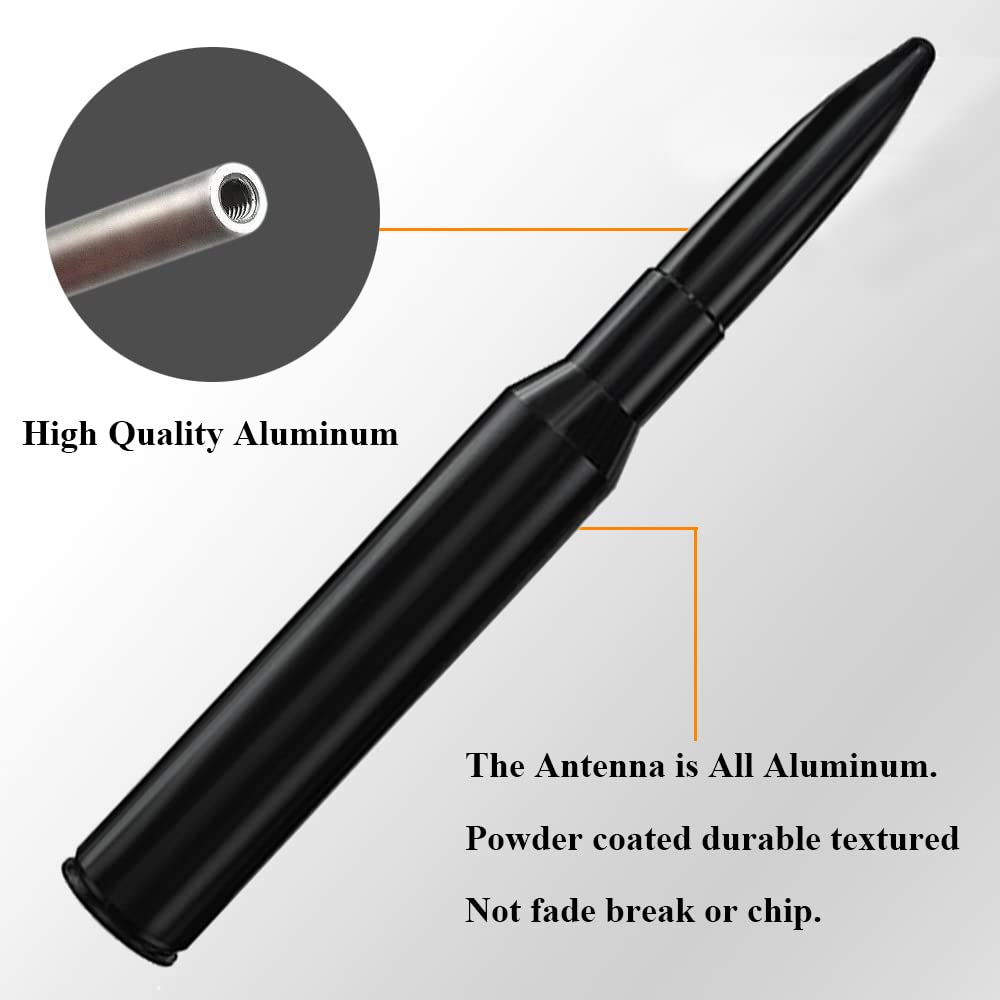 4 Inch Short Aluminum Antenna For Toyota Tundra (1999 2021), Toyota Tundra Antenna Replacement Mast