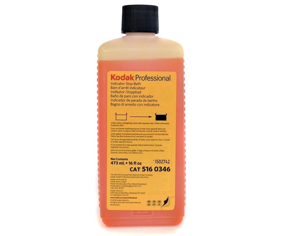 Kodak Indicator Stop Bath For Black And White Films And Papers, 1 Pint Bottle To Make 8 Gallons.