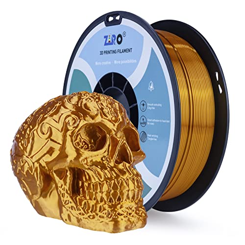 Ziro Silk Pla Filament 175Mm,3D Printer Filament Pla Silky Series 175Mm 1Kg(22Lbs),Red Copper