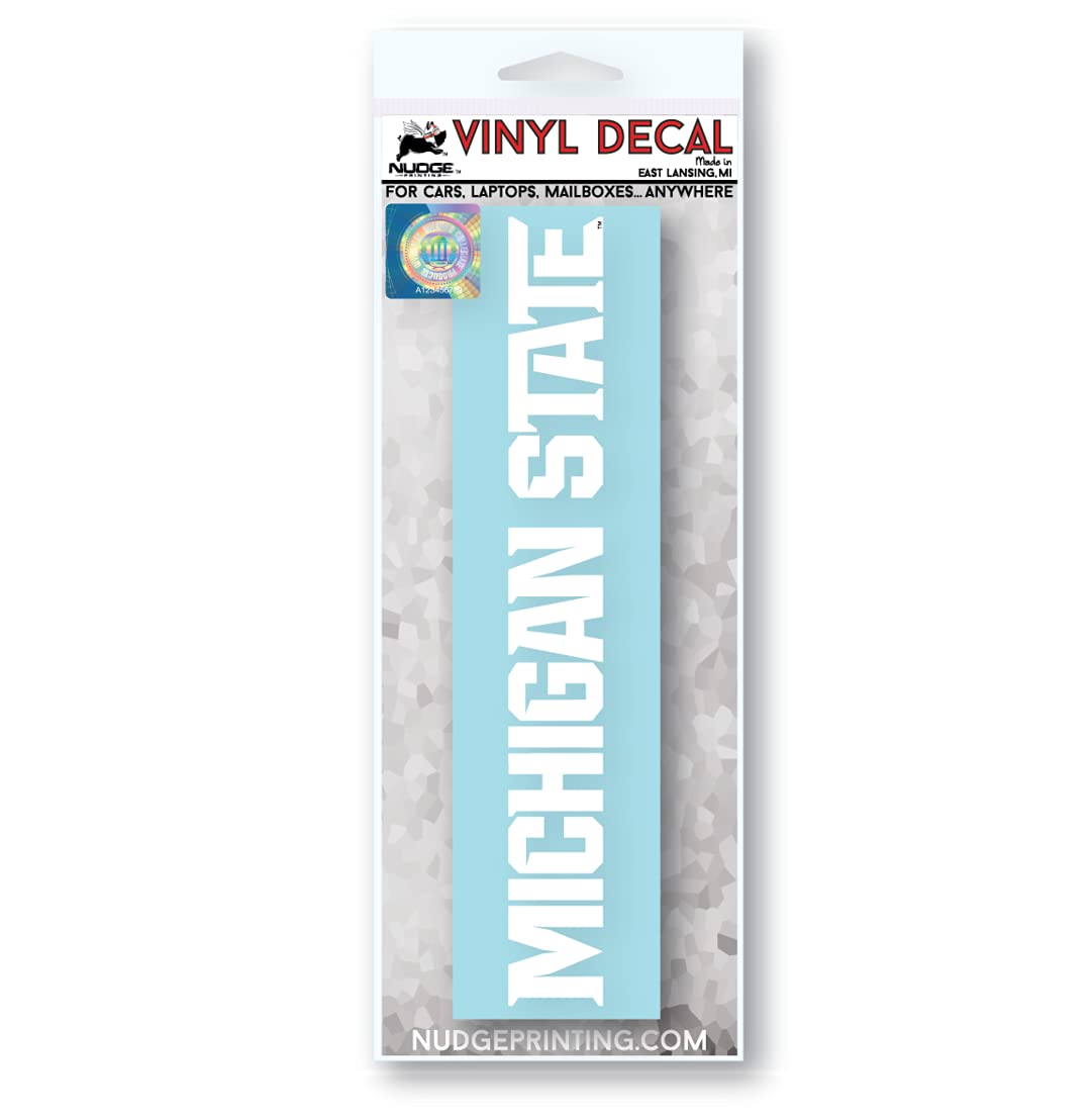 Michigan State University Sticker Msu Spartans Heavy Duty Waterproof Car Decal For Windows, Laptops, Water Bottles (White Vinyl)