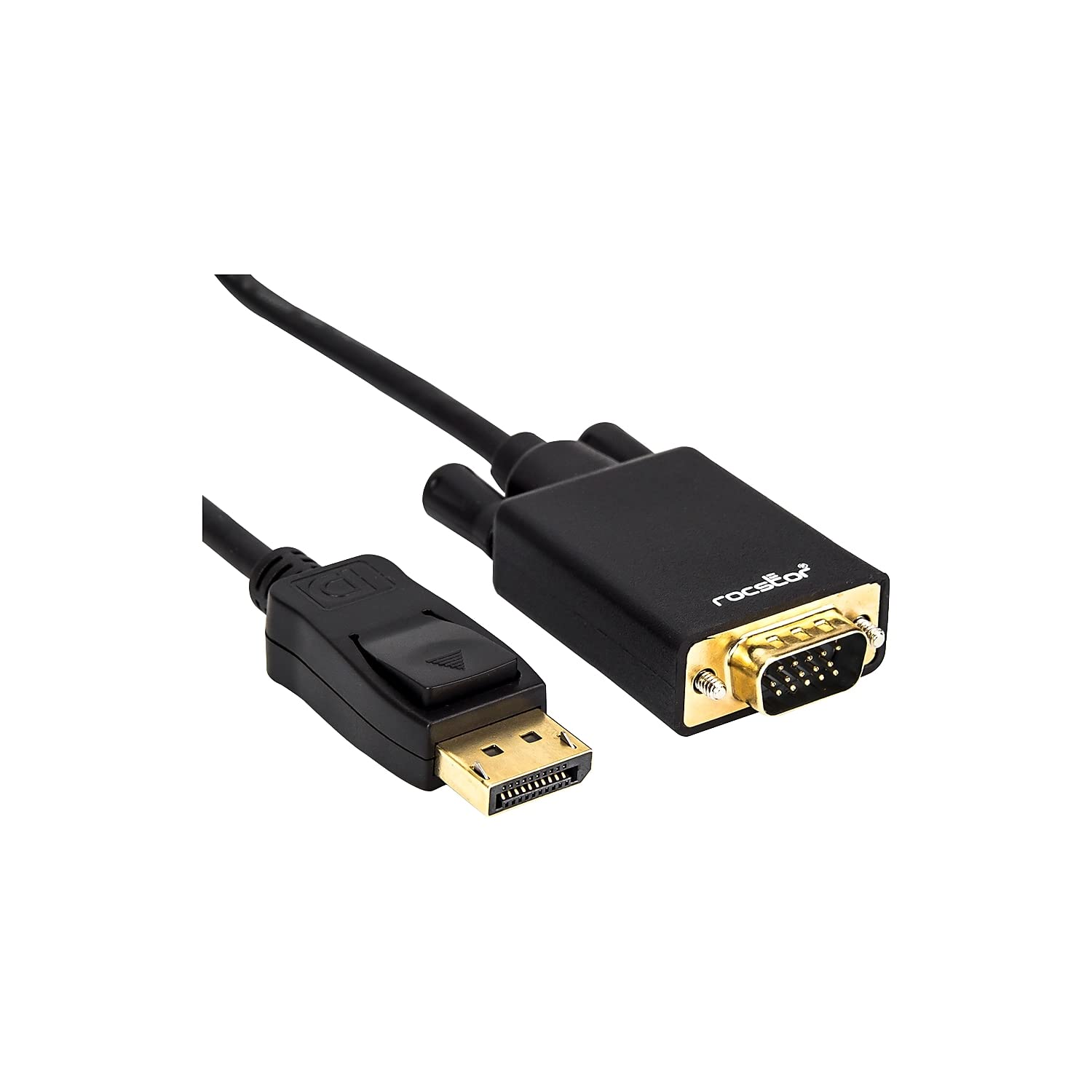 Rocstor Premium 6 Ft Displayport To Vga Cable M/Displayport To Vga Supporting 1920X1200 1080P At 60Hz - Dp/Vga Cable - 6 Ft (1.8