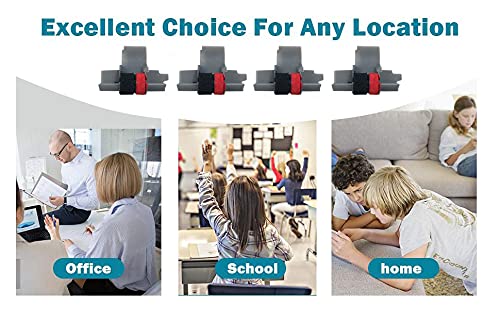 Package Of Two Casio Hr 100Tm And Hr 150Tm Calculator Ink Roller, Black And Red, Compatible